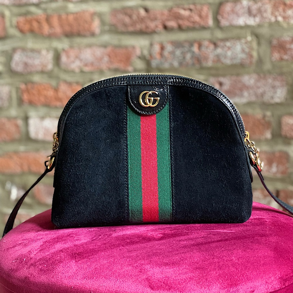 Gucci Shoulder Small Ophidia Suede Cross Body Bag